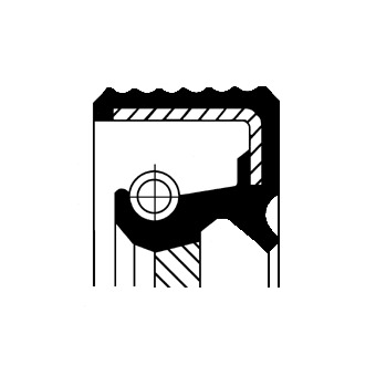 Tesniaci krúžok hriadeľa manuálnej prevodovky CORTECO (19036891B)