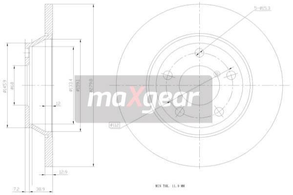 Brzdový kotúč MAXGEAR (19-0765)